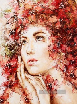 hüftlange figur jungen frau Ölbilder verkaufen - Hübsche Frau 06 Impressionist